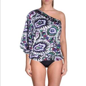 swimwear cover-up, Resort one shoulder